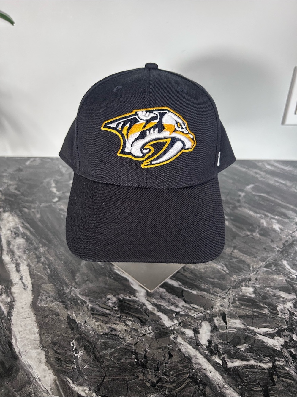 Nashville Predators Embroidered Backstrap Hat - Black & Yellow